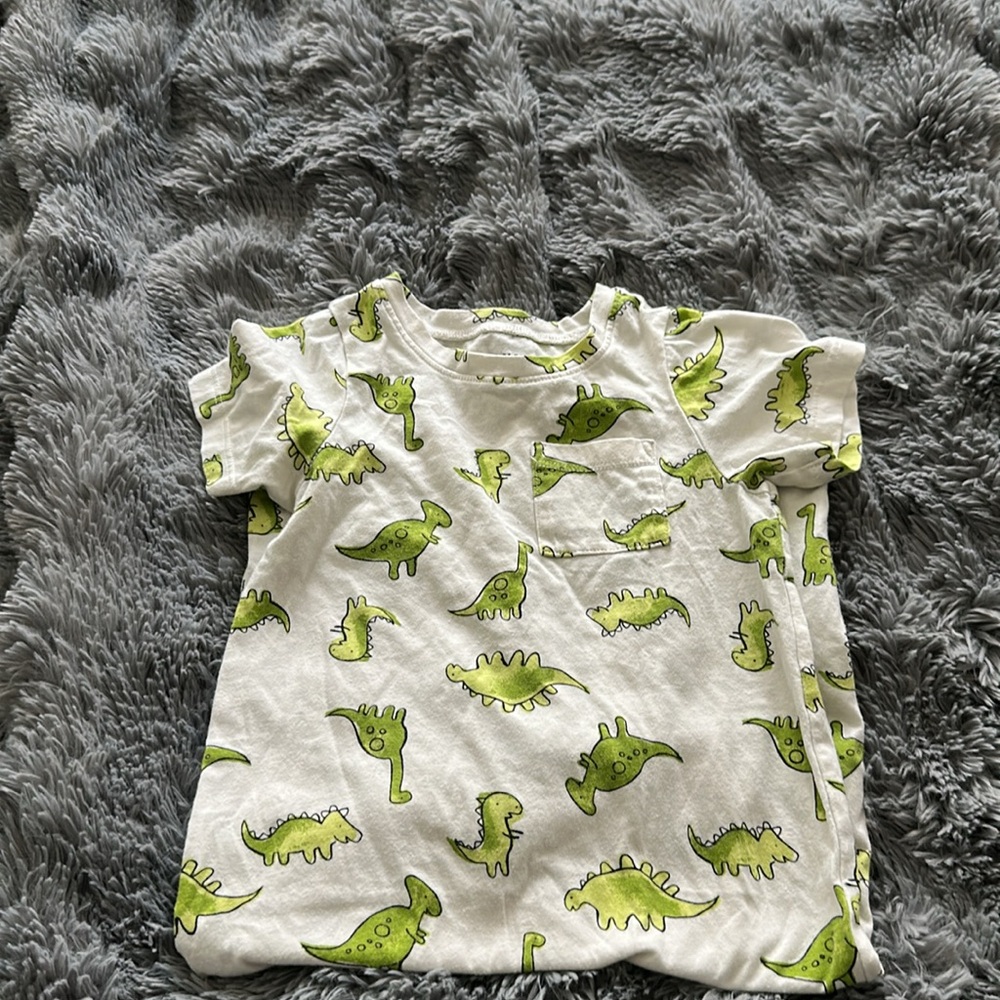 Old Navy one piece short sleeve dinosaur romper for boys 18-24 months